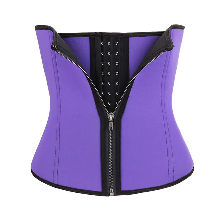 Waist Trainer Sexy Body Shaper S-3XL 6 Steel Bone Neoprene Underbust Corset Waist Cincher Slimming modeling strap Belt Shapewear - Цвет: Purple