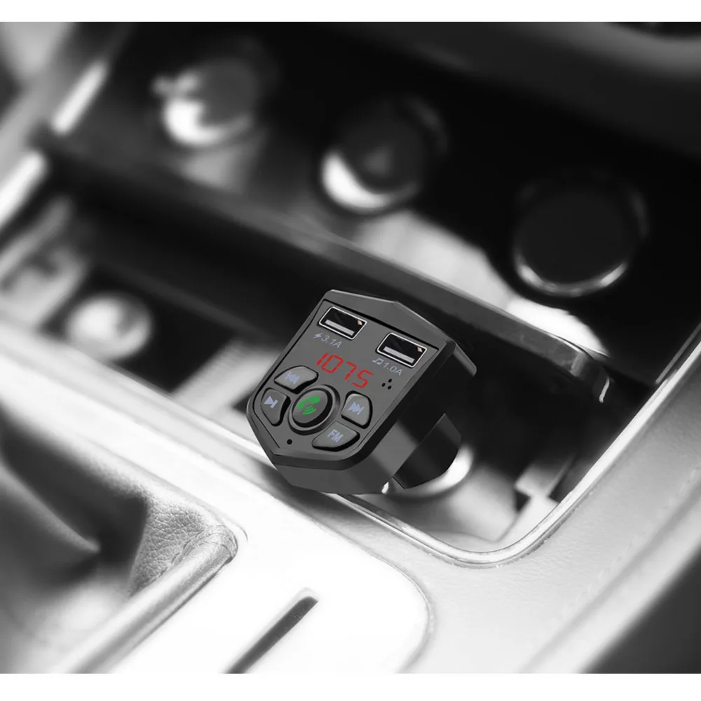 Bluetooth 5,0 Handsfree автомобильный mp3 комплект 3.1A Быстрый двойной usb зарядный порт lcd Цифровой вольтметр TF карта U диск AUX плеер(803E