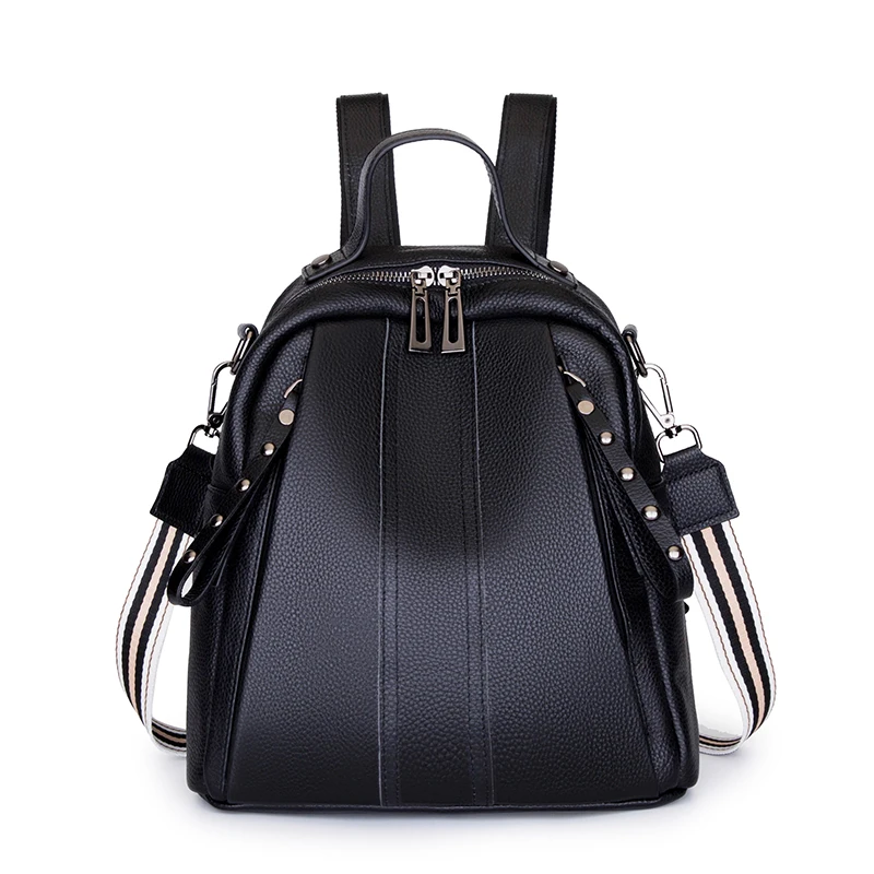 100% Genuine Leather Women's backpack Casual Waterproof real Cowhide Backpacks Female Luxury Back pack Women Travel Shoulder Bag