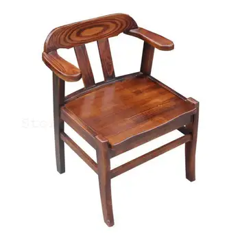 

Solid wood computer chair home office chair with armrest backrest dining chair leisure bedroom balcony elderly chair 2 to sell