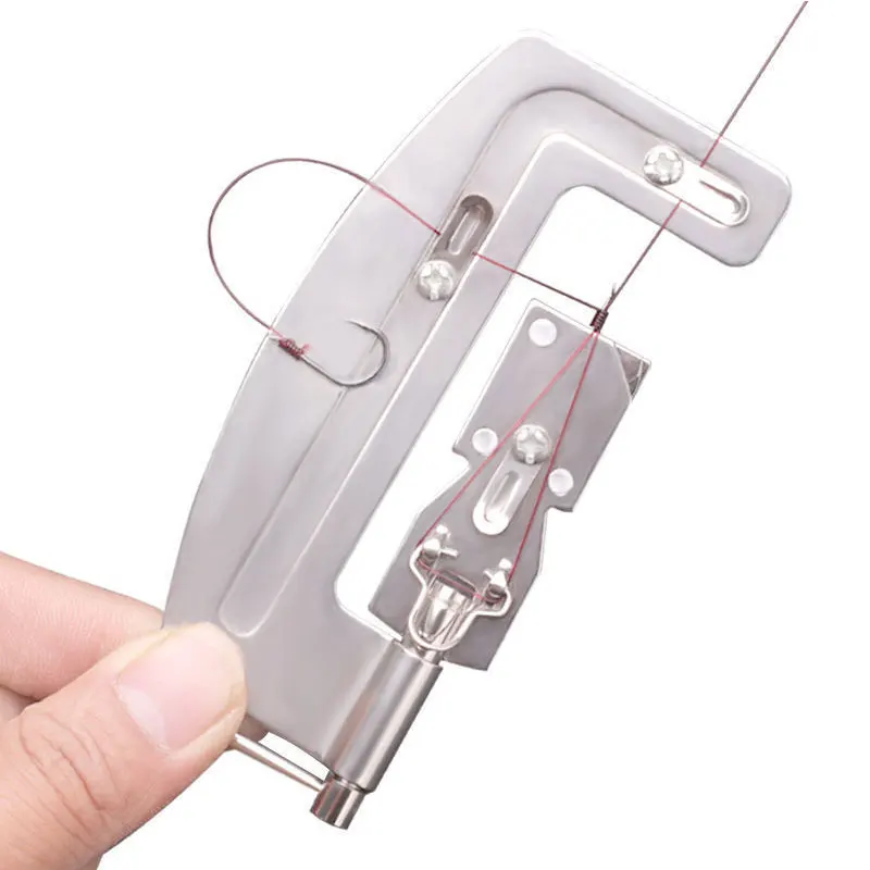 

Fishing Hooks Line Tier Machine Semi Automatic Portable Fish Hook Line Knotter Tying Binding Fishing Stainless Steel Accessories