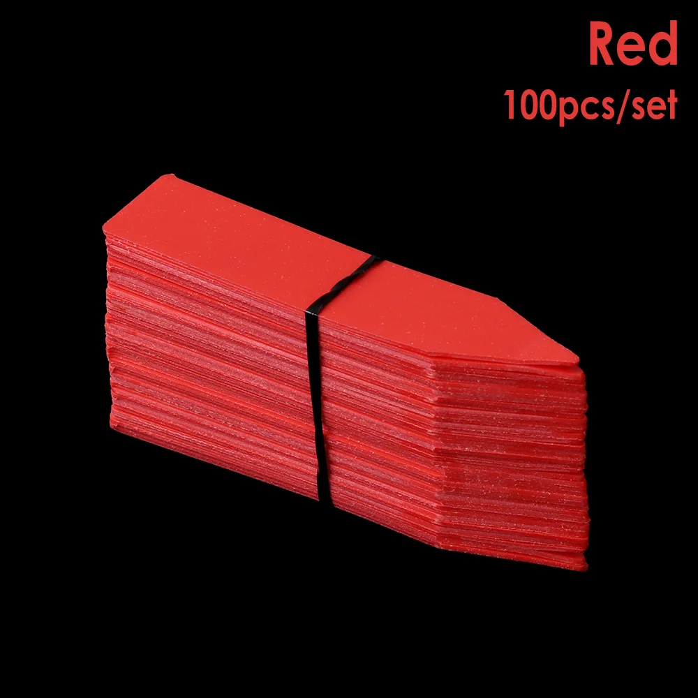 red Новинка 100 шт. теплица водонепроницаемый рассада растений этикетка садовые инструменты Классификация пластиковый Маркер тегов горшок для рассады для сада - Цвет: red