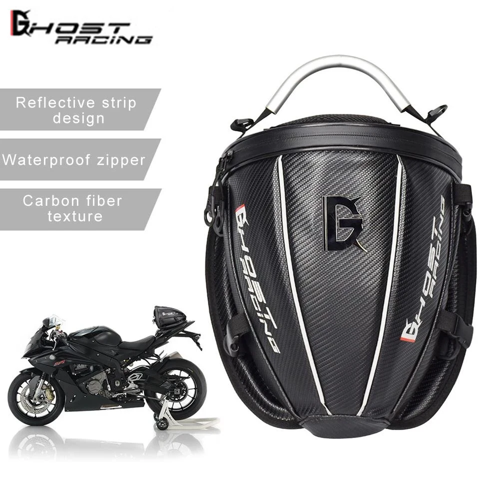 Motorcycle Rear Seat Bag Backseat Tank Backpack Famed Waterproof Motorcycle Tail Bag Motorcycle Helmet Storage Bag Motorcycle Backpack Motorbike Rear Seat Super Light Tail Accessories Bags 