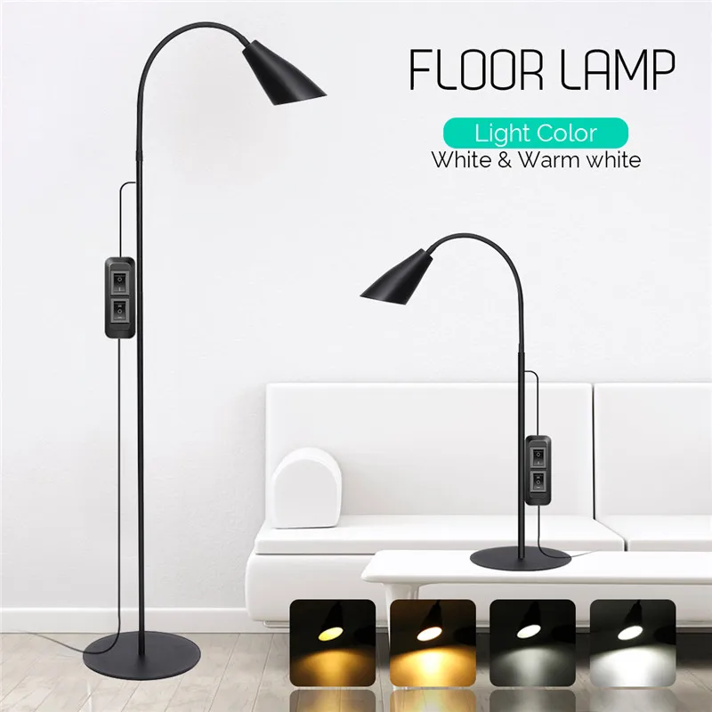 

EU/US Plug Modern Stand Floor Lamp Dimmer USB Desk Lamp White/Warm White LED Floor Lamp Reading Light Fixture for Bedroom Decor