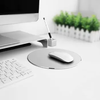

Round Metal Ultra-Thin Mouse Pad Double-Sided Design, for Games and Office Waterproof Fast and Accurate Control