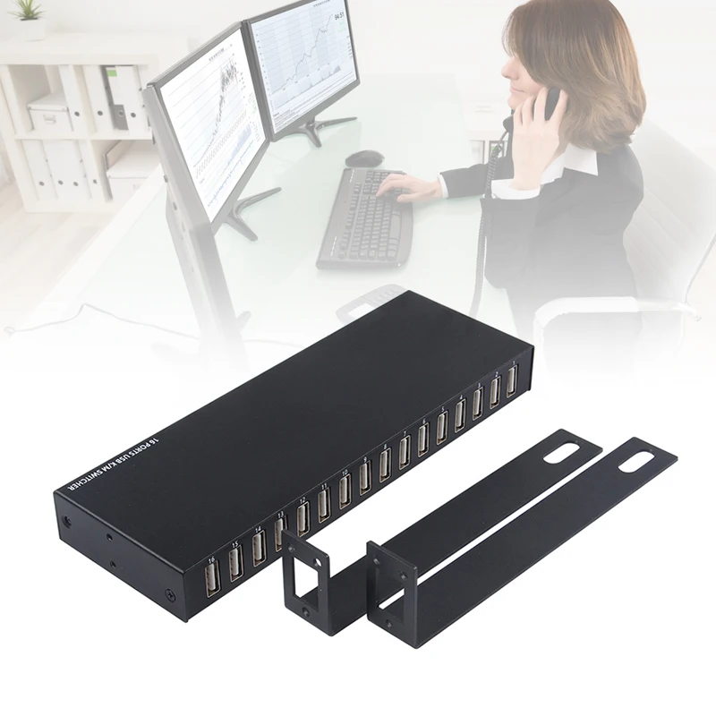 16 USB порт коммутатор ПК клавиатура мышь переключатель коробка Компьютерные