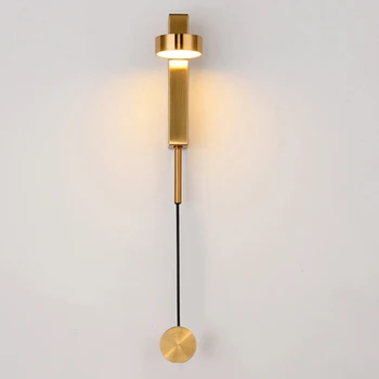 

Creative Dimmable LED Bedside Lamp Nordic Foyer Aisle Corridor Long Pole Rotatable Wall Sconce Study Bedroom Hotel Light