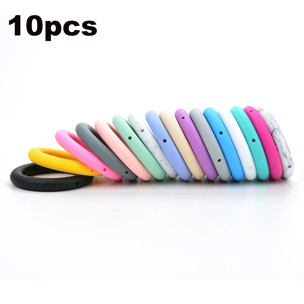 Baby Charm Teether Necklace Teething-Ring Silicone Beads Jewelry Pacifier-Making LOFCA