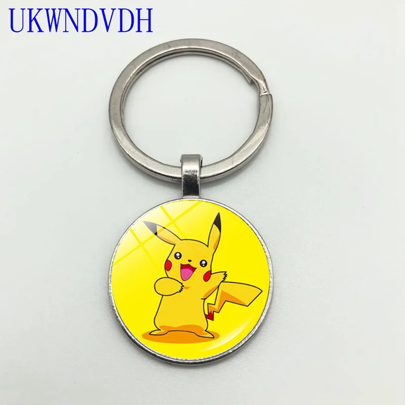 Pokemon выпуклая подвеска брелок Ретро стеклянная подвеска брелок подвеска