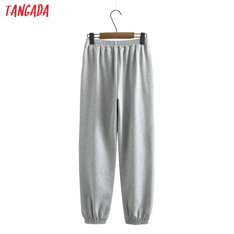 Tangada 2020 Autumn Women Terry 95% cotton suit oversized 4 pieces sets o neck hoodies sweatshirt shorts pants suits 6L30