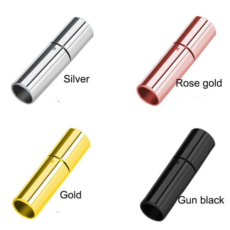 

DIY Stainless Steel Rice Buckle Leather Rope Buckles Necklace Leather Rope Spring Clasp Bracelet