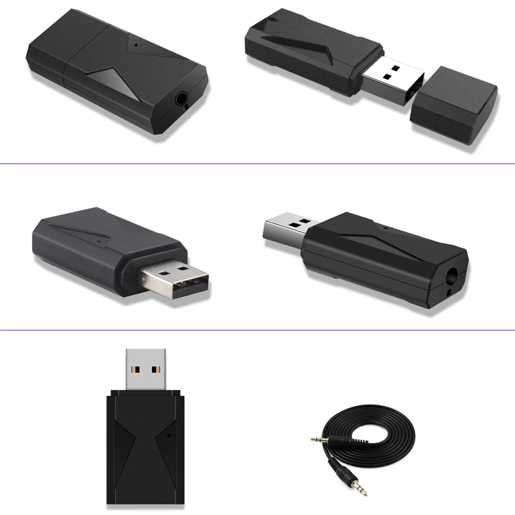 2 в 1 Bluetooth 5,0 USB Практичный простой в использовании стерео вызов прочный аудио передатчик приемник Быстрая скорость беспроводной адаптер Aux
