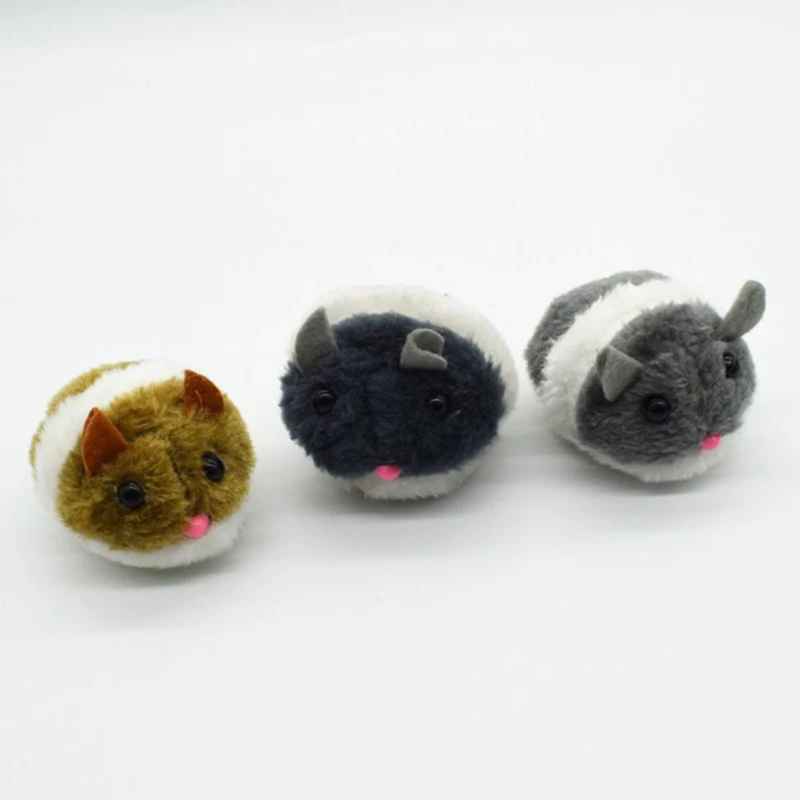 Cute Cat Toy Plush Fur Toy Shake Movement Mouse Pet Playing Supplies Playing Toy For Pet Gifts