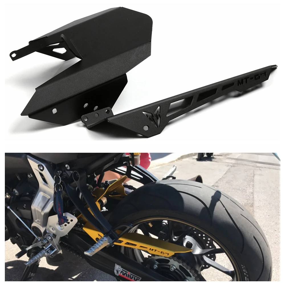 Для Yamaha MT07 2013- FZ07 MT FZ 07 MT-03 мотоцикла CNC алюминиевые задние шины Hugger Fender защитная крышка цепи