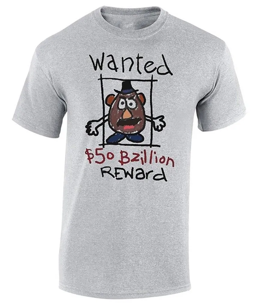Mr Potato Head Wanted Toy Story T-Shirt Birthday Gift Tee Shirt | Мужская одежда