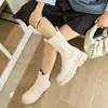 ZawsThia Round Toe Platform Womens Boots Luxury Brand High Top Winter Fleece Warm Shoes Anti-skid Woman Chelsea Booties Botas ► Photo 1/6