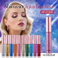 Блеск Жидкий Водостойкий карандаш для глаз Сияющий мерцающий макияж для глаз Подводка для глаз стойкая Водонепроницаемая Косметика для макияжа