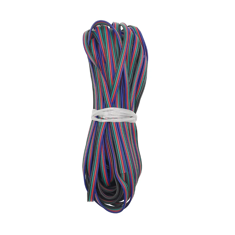 4 цвета 22AWG 4pin RGB электрический кабель удлинитель ПВХ изолированный провод для светодиодной ленты RGBW RGB 5050 3528 шнур