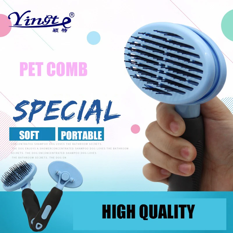 Pet Handheld Portable Comb Dog Groming Brushes Dog Cat Hair Remover Comb Cats Brush Beauty Grooming Tools Pet Supplies Products