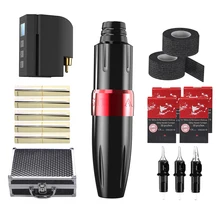 Полный комплект татуировки моторная ручка машина пистолет цветные чернила Электропитание Иглы D3017