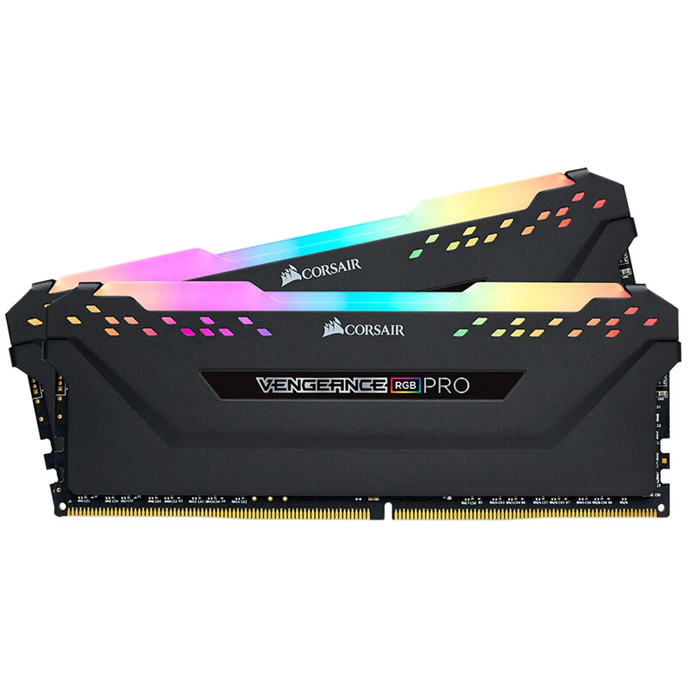 Оперативная память CORSAIR DDR4 RGB PRO, 2 штуки, 16 ГБ, двухканальный 3000 МГц, 3200 МГц, 3600 МГц, поддержка памяти DIMM для настольных ПК, материнская плата