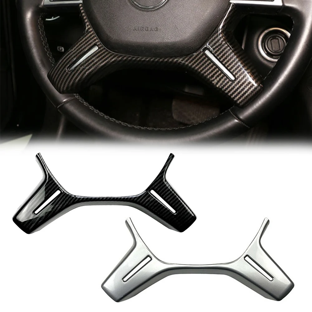 Автомобильная накладка на руль для Benz C E GLK M Class W204 W212 C180 C200 Chrome/Carbon Fiber Pattern ABS