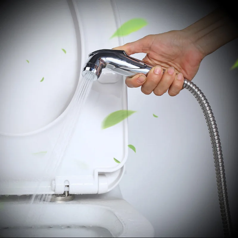 Home Bathroom Handheld Portable Chrome Plated ABS Toilet Bidet Shower Sprayer Home Bathroom Handheld Portable Chrome Plated ABS Toilet Bidet Shower Sprayer