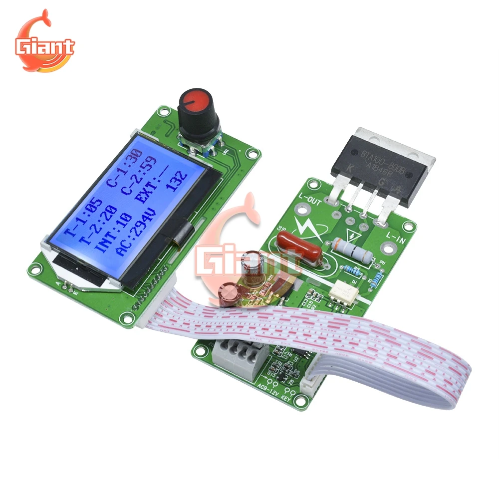 

40A 100A Digital LCD Spot Welder Control Module Spot Welding Machine Double Dual Pulse Encoder Time Control Weld Module Board