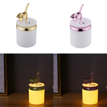 

white Golden mini creative Q cat humidifier usb mini ultrasonic bottle nebulizer cartoon colorful night light humidifier