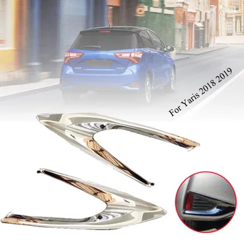 

2Pcs Car Rear Fog Lights Tail Lamp Frame Trim for Toyota YARIS / VITZ 2018 2019