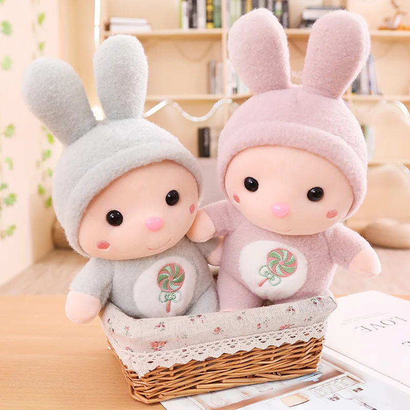 Cute Cartoon Rabbit Plush Toy Stuffed Animal Rabbit Baby Doll Toys Plush Pillow Children Toy Girls Ragdoll Gift