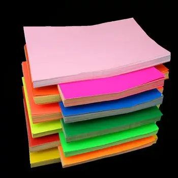 

50 Sheets Fluorescent Color Writing Paper A4 Self Adhesive Label Sticker Printer Paper for Needle Ink jet or Lazer Printer