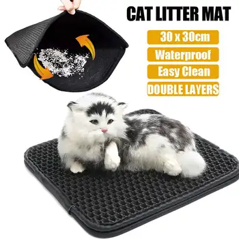 

Waterproof Pet Cat Litter Mat EVA Double Layer Cat Litter Trapping Pet Litter Cat Mat Clean Pad Products For Cats Accessories