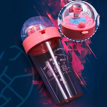 

500mL Shooting Cup Fun Basketball Game Cup Shaking Sound Male Creative Trend Personality Cute Red/Blue/Black/Yellow Plastic Cups