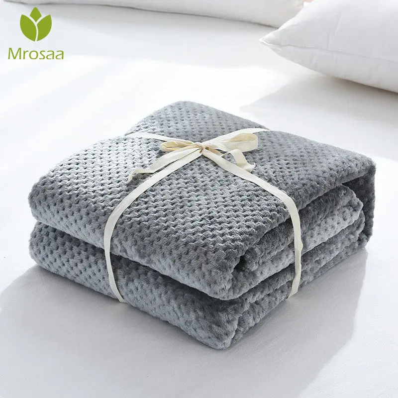 

New Bedding Outlet Flannel Fleece Throw Blanket Soft Travel Blanket Solid Color Bedspread Plush Cover for Bed Sofa Warm Bedsheet