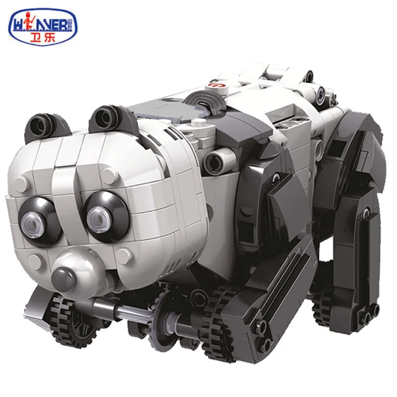 

427PCS Technology Building Block Technic Electric Panda Animal Robot Model DIY Bricks Educational Toys for Kids Gift