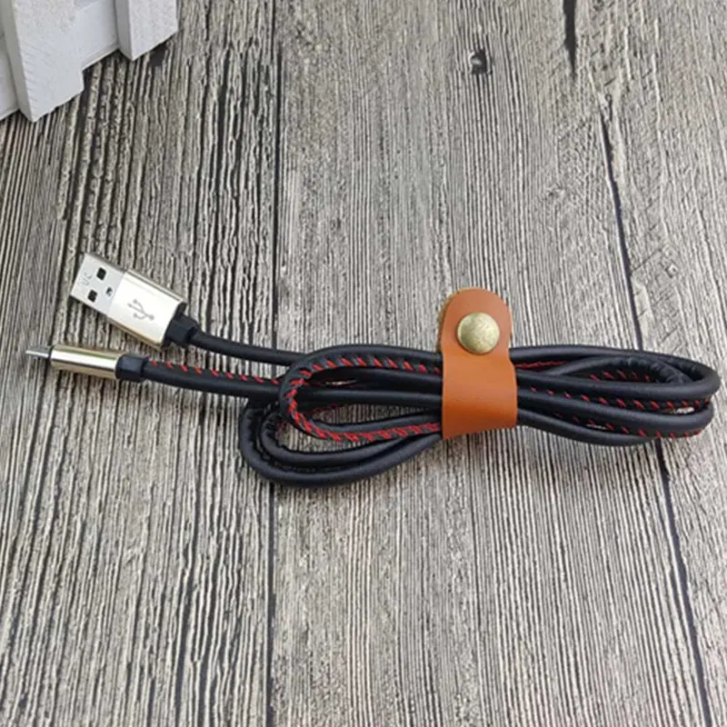 1 м Micro USB кабель Премиум кожаный плетеный кабель для samsung Xiaomi Huawei Android Провода Быстрая зарядка данных кабель для мобильного телефона