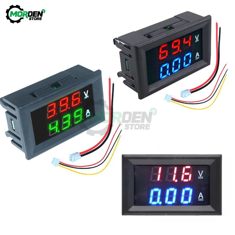 0.56 Pollici Led Digital Voltmetro Amperometro Dc 0-100V 10A 50A 100A Pannello Amp Volt Tester Di Tensione Di Corrente Tester Del Rivelatore Del Teste