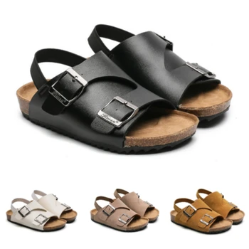 

Beach Sandals for Baby Girls Cork Slippers Leisure Children for Baby Boys Toddler Sneakers Trainer Anti-Friction Anti-Slip Sole