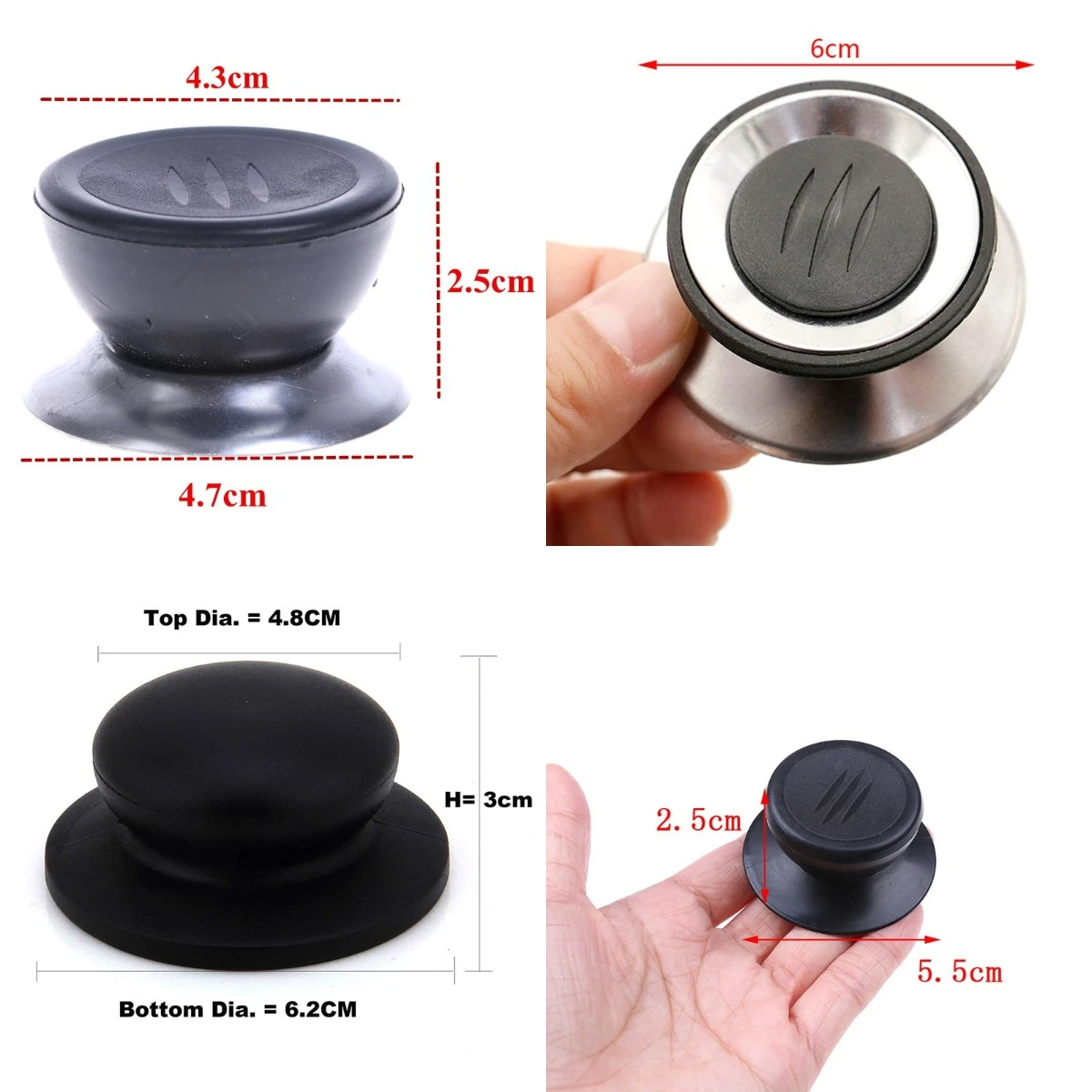 6pcs Saucepan Lid Knob Pot Replacement Cover Grip 【全商品オープニング価格