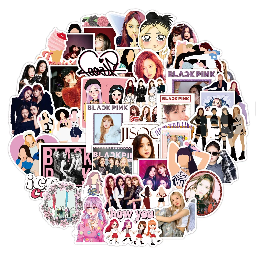 10/30/50PCS Korean Kpop Star Girl Group Stickers Laptop Car Guitar Luggage Skateboard Waterproof Graffiti Sticker Decal Kid Toy