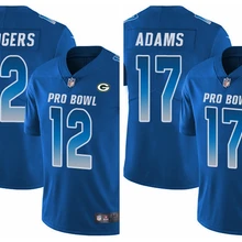Green Bay Женская Мужская молодежная Аарон Роджерс даванте Адамс ограниченная футбольная Джерси Пакер Королевский синий NFC Pro чаша