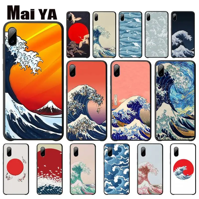 Роскошный чехол Maiya Wave Of Japanese для Iphone 5s Se 6 6s 7 8 Plus X Xs Max Xr 11 Pro аксессуары телефона |