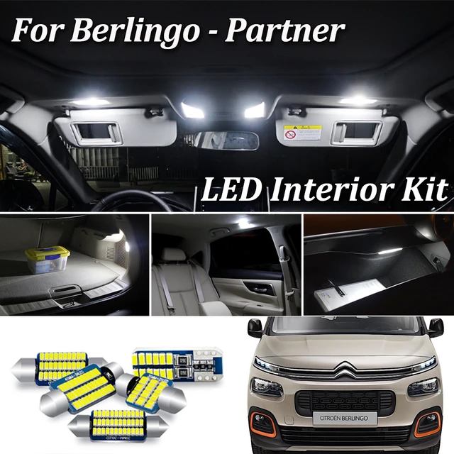 Kit d'éclairage de plaque d'immatriculation intérieur LED Canbus, pour  citroën Berlingo, Peugeot Partner B9 K9 tipee (1996 – 2016 2017 2018 2019  2020) - AliExpress