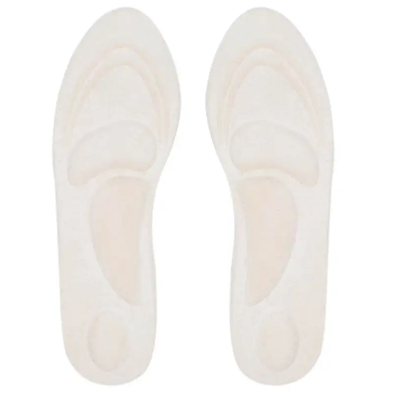 Зимние 4D утолщенные бархатные теплые спортивные губки на высоком каблуке, стельки для обуви, полная длина, ортопедические стельки с амортизацией