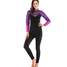 KOMAY 3 мм Женский цельный водолазный костюм теплый с длинными рукавами для плавания, серфинга, подводного плавания, гидрокостюм