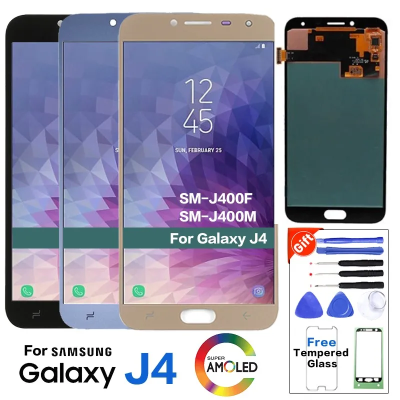 Original AMOLED For Samsung Galaxy J4 J400 SM- J400F LCD Display Touch Screen J400G lcd display screen module | Мобильные телефоны