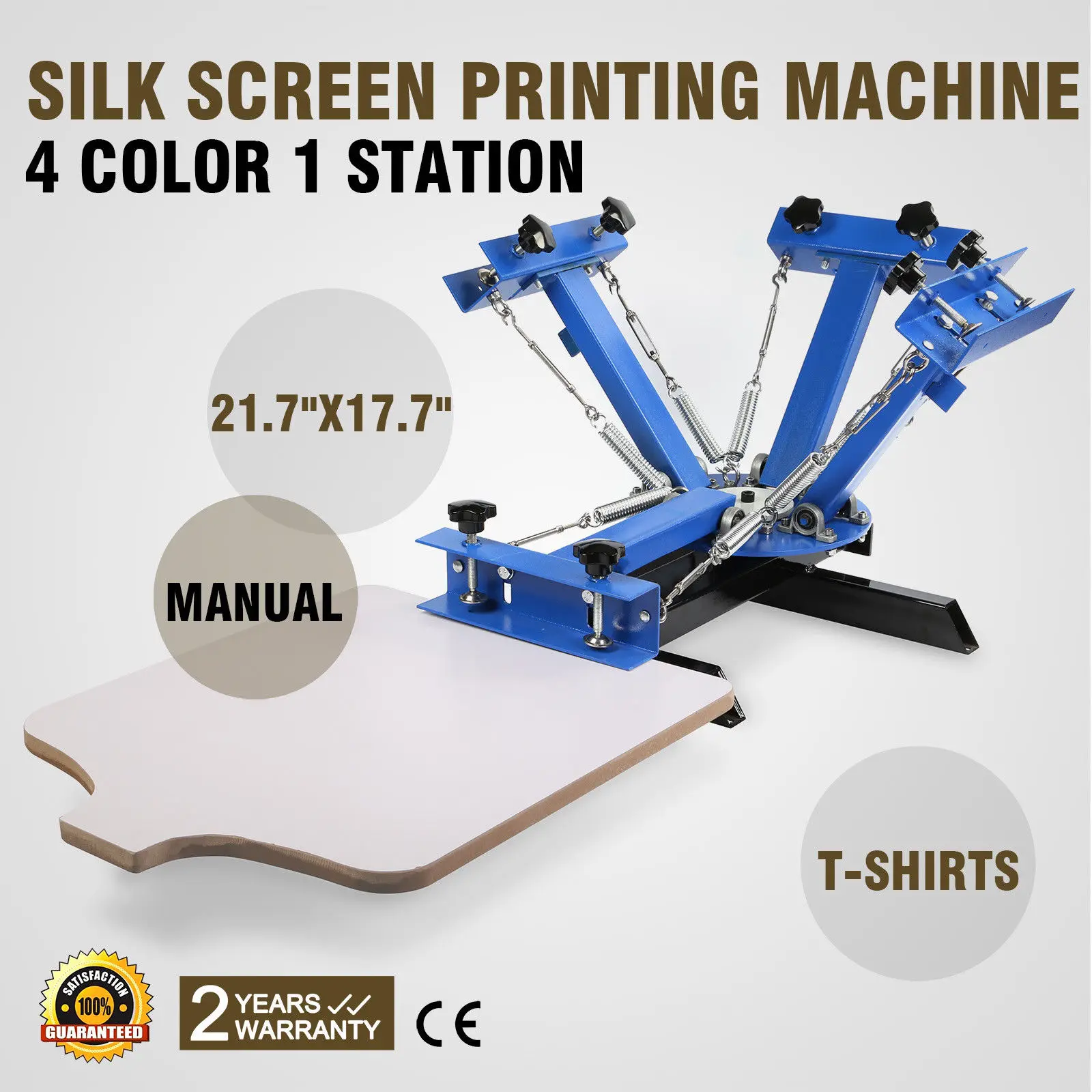 

4 Color 1 Station Silk Screening Screenprint Press Screen Printing Machine
