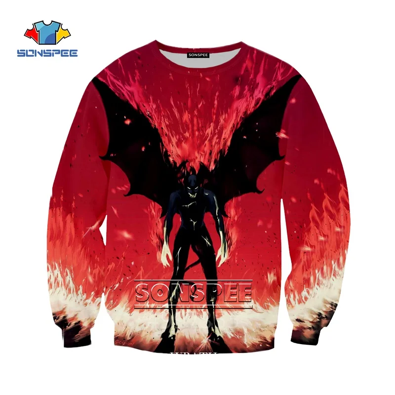 SONSPEE DEVILMAN crybaby Harajuku детские толстовки с 3D принтом детская одежда для мальчиков и девочек-подростков Топы, пуловер с длинными рукавами SW120