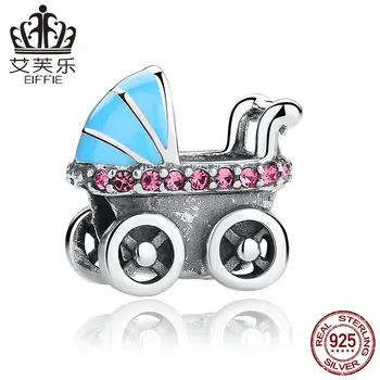 

Baby stroller Diy 925 silver original letter beads for jewelry making Fit pandora charm bracelet